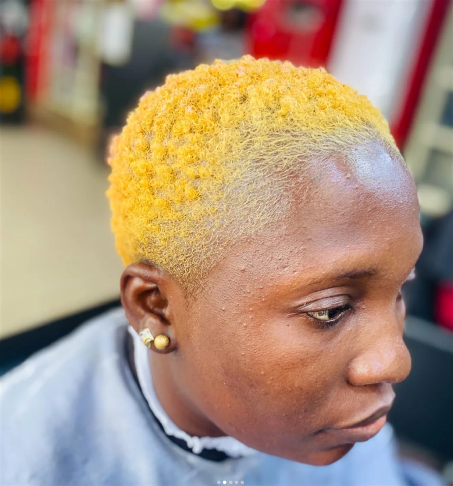 Blonde colour cut